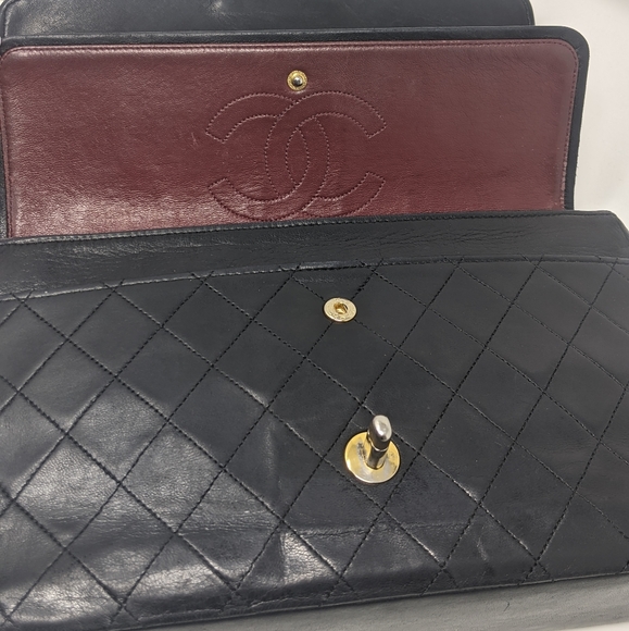 🎉CHANEL Black 2.55 Double Flap Bag Bijoux Chain - Picture 12 of 17
